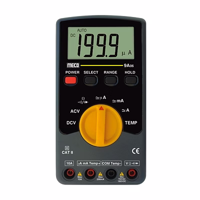 meco 3-1/2 digit 2000 count autoranging digital multimeter (model : 9a06)