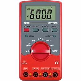 meco 3-5/6 digit 6600 count trms autoranging digital multimeter (model : 666trms)
