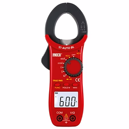 meco 3-1/2 digit 2000 counts 600a ac autoranging digital clampmeter - trms (model : 27-auto bl)