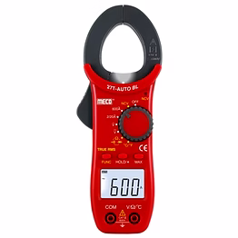 meco 3-1/2 digit 2000 counts 600a ac autoranging digital clampmeter with temperature – trms (model : 27t-auto bl)