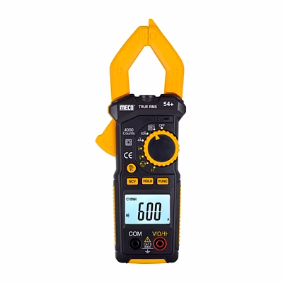meco 3-3/4 digit 4000 count 600a ac autoranging digital clampmeter – trms (model : 54+)