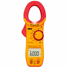 meco 3-5/6 digit 6000 counts 600a dc / ac trms digital clampmeter with temperature & frequency (model : 36-auto bl)