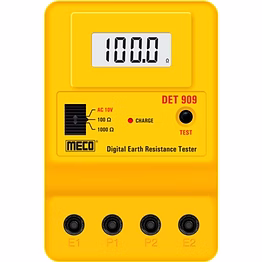 meco digital earth resistance tester 100 ohms & 1000 ohms with earth voltage (det 909)