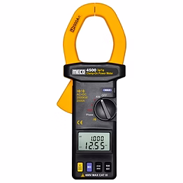 meco 3 phase / 1 phase clamp-on trms power meter for ac / dc measurement (model : 4500)