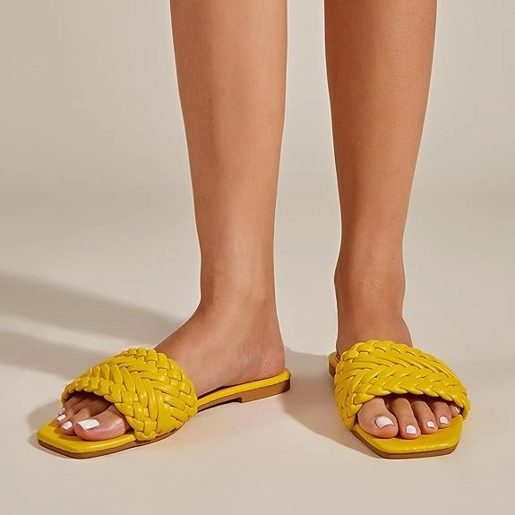 Women | Hand Crafted Woven Flats | Ladies Open Toe Flats Slippers-2