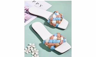 Chidambra Collections Braided Chunky Slippers for Women and Girls