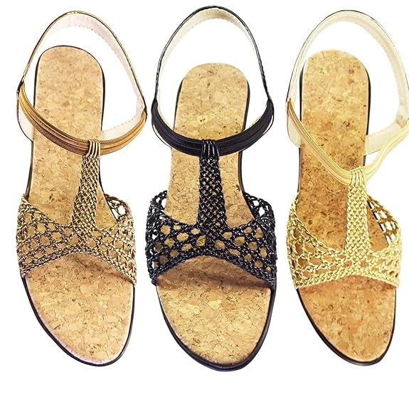 Braided Heels for Women | Fashion Sandals Hand Woven Strap Weaving @ RS-350 min24 pairs-3