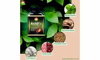CORDY AcidFix Herbal Capsules, Natural & Safe Ayurvedic Antacid, For Acidity, Improves Gut Health, Digestive Enzymes, Anti-Inflammatory, Pain Relief, 60 Capsules