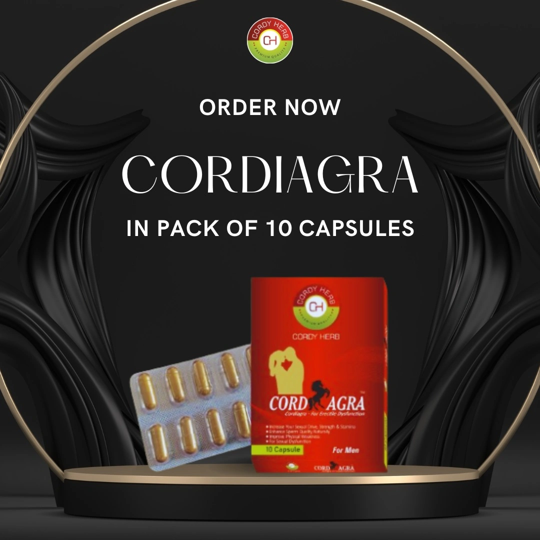 Cordy Herb Cordiagra Stamina &amp; Energy Booster, Men's Sexual Wellness Capsule for Erectile Dysfunction with Cordyceps, Honey Goat Weed,Tongat Ali, Maca Root , Ginseng , Ashwagandha-3