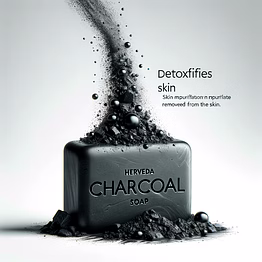 herveda charcoal soap 100gm pack of 4