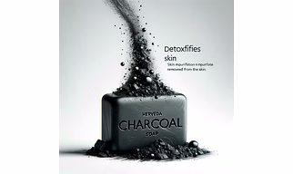 HerVeda Charcoal Soap 100Gm Pack of 4