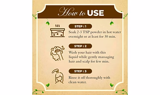 HerVeda Natural/Herbal Hair Shampoo for hair growth with Amla, Reetha, Shikakai and Methi dana