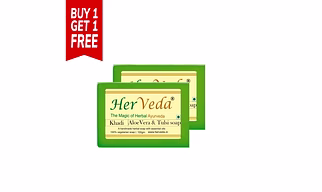 HerVeda Aloe vera and neem Handmade glycerine Soap with Skin nourishing and coconut oil ,Buy one Get one free