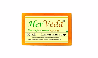 HerVeda Lemon Grass Handmade glycerine Soap with 99.9% Germ kill ,Buy one Get one free