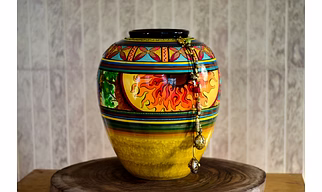 Hand Painted Earthenware Vase