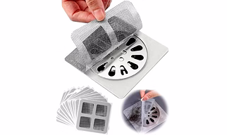 Disposable Shower Drain Hair Catcher Mesh Stickers, 20 Piece Set, for Bathroom, Laundry, Bathtub, Kitchen Sink, Kitchen Shower Drain Floor Sink Strainer Filter- ((Pack of 20 Piece))