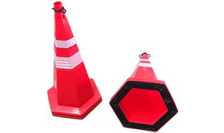 750mm Heavy-Duty Traffic Cone with Reflective Tape for Road Safety