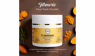 Turmeri Sandalwood Elixir Face Pack - 100gm/3.5 Oz with Fullers earth for all Skin Type for All Genders