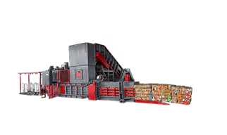 Automatic horizontal baling press