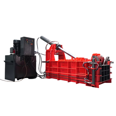 double action scrap baling press