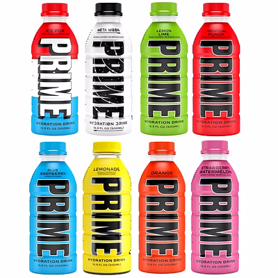 prime hydration by ksi and logan paul - a plethora of flavors - zero sugar!