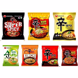 nongshim spicy korean noodles - 85g-125g