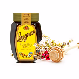 langnese pure golden clear honey, raw bee honey, 1 kg