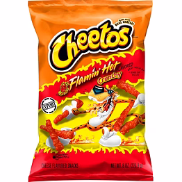 imported cheetos flamin hot crunchy 8oz 226g - usa