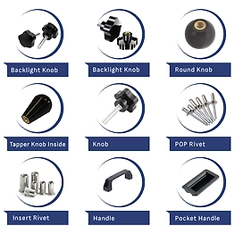 Backlight Knob, Rivet & Plastic Handle