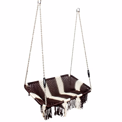 2 seater strong macrame indoor swing chair for adults