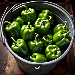 green bell peppers (capsicum or shimla mirch)