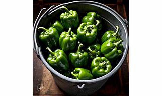 Green Bell Peppers (Capsicum or Shimla Mirch)