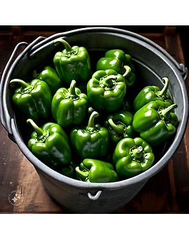 Green Bell Peppers (Capsicum or Shimla Mirch)