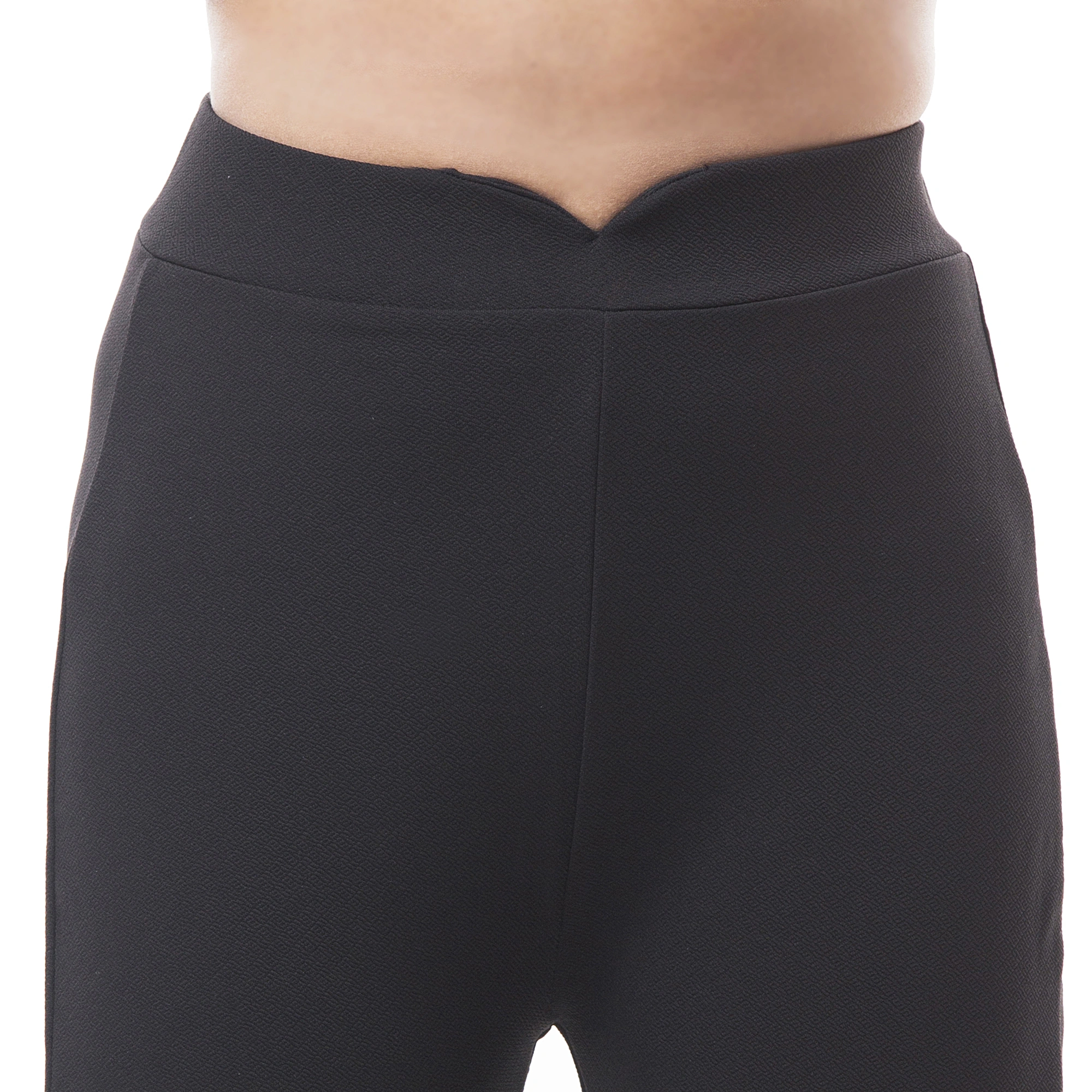 Black Lycra Blend Trousers-12584466