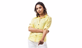 Women Regular Fit Spread Collar Casual Shirt