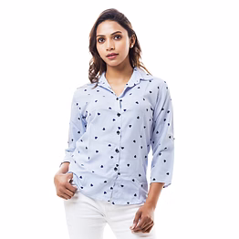 raados women regular fit spread collar casual shirt