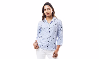 Women Regular Fit Spread Collar Casual Shirt
