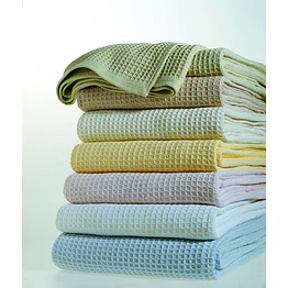 100% cotton waffle blanket