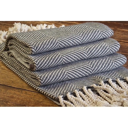 100% COTTON HERRINGBONE BLANKET-1