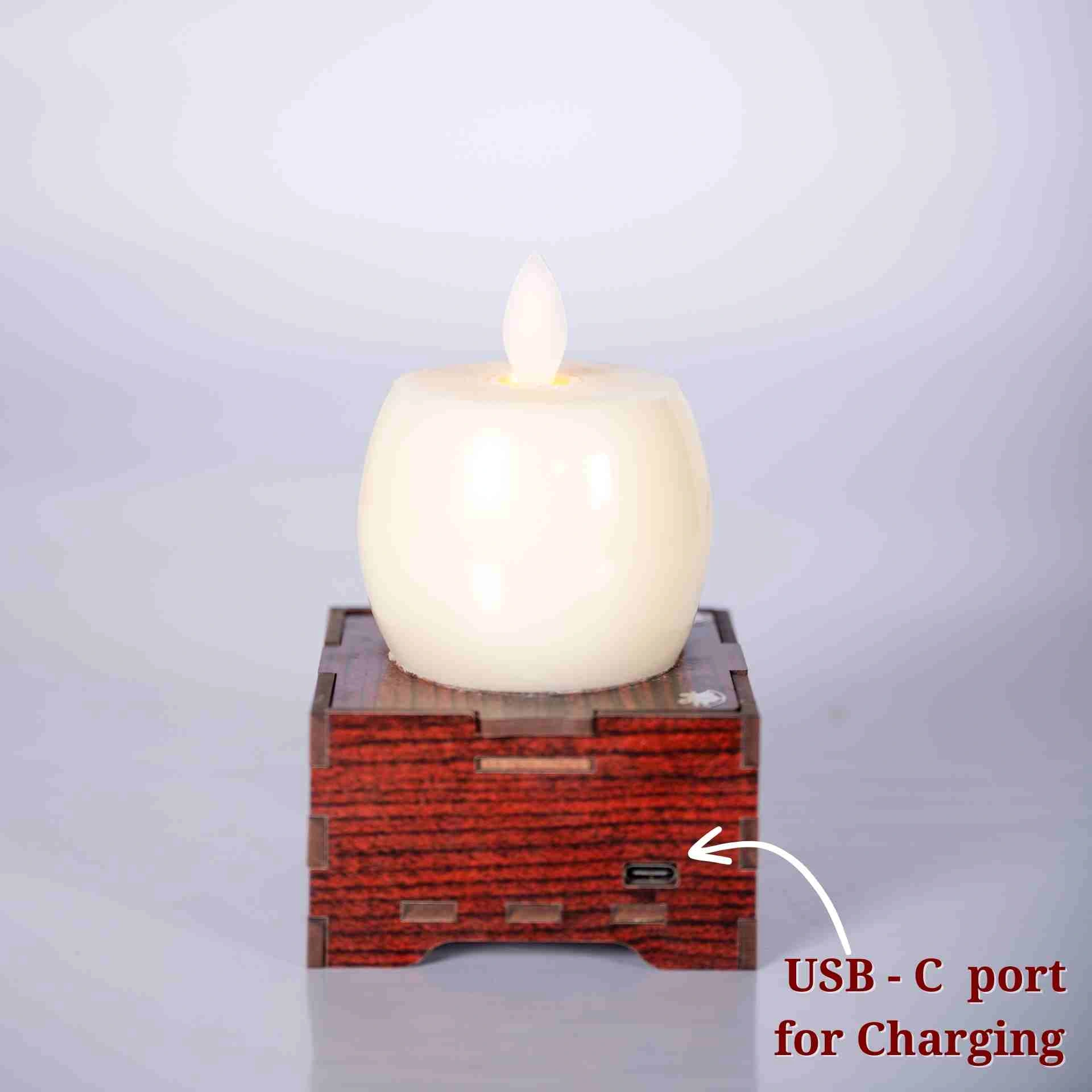 SolarBasket Solar Apple Candle-2