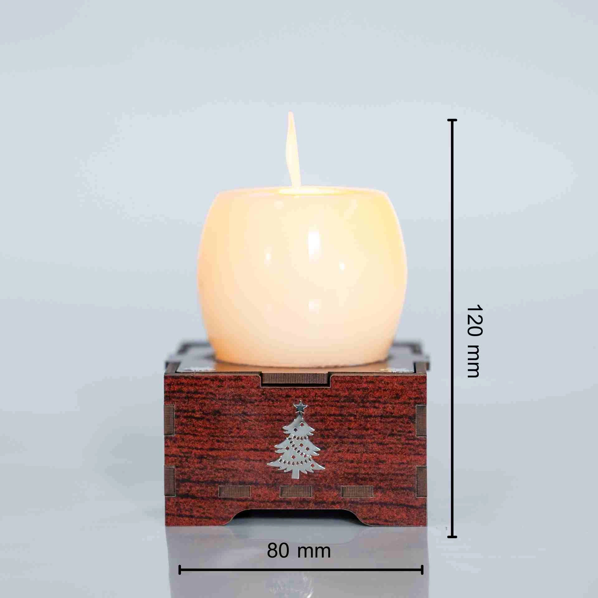 SolarBasket Solar Apple Candle-4