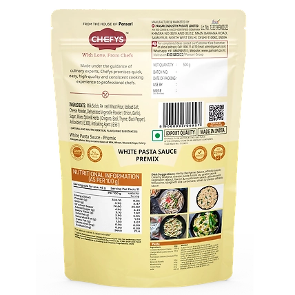 Chefys White Pasta Sauce Premix - 500gm-1