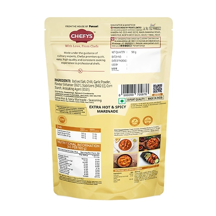 Chefys Extra Hot &amp; Spicy Marinade - 500gm-1