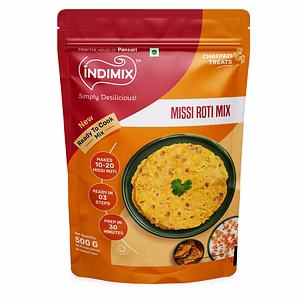 Indimix Instant Missi Roti Mix 500g , Ready to Make Traditional Besan Missi Roti mix