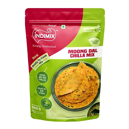 Indimix Moong Dal Chilla - 500gm-12619602