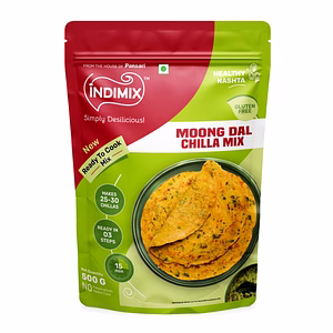 Indimix Instant Moong Dal Chilla Mix 500g , Ready to Cook Healthy Moong Dal Chillla mix