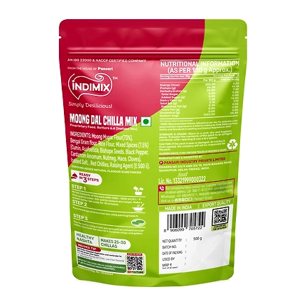 Indimix Moong Dal Chilla - 500gm-1