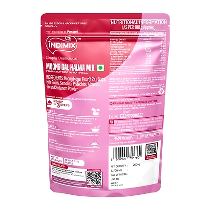 Indimix Moong Dal Halwa - 200gm-1
