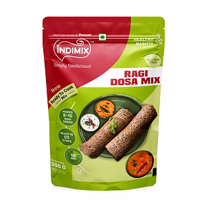 Indimix Instant Ragi Dosa Mix 200g , Ready to Cook Healthy Millet Dosa Mix