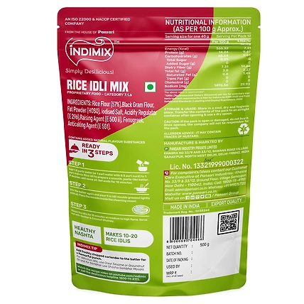 Indimix Rice Idli - 500gm-1
